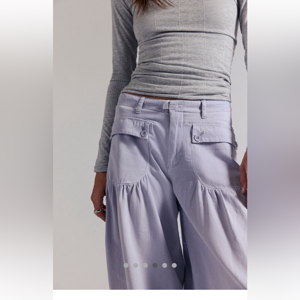 Free People We The Free Lotus Balloon Jeans-Blue Imagination-28-NWT - Picture 4 of 11